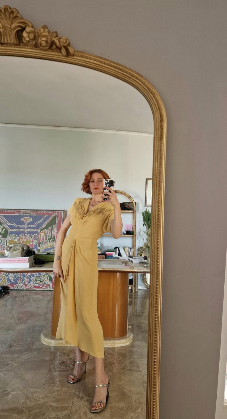 Autentico abito "Opera d'arte" the Great Gatsby vintage Sartoriale anni 40 - immagine 4