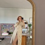 Capospalla vintage/antico in cotone di raso broccato champagne