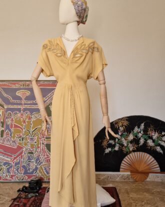 Autentico abito "Opera d'arte" the Great Gatsby vintage Sartoriale anni 40