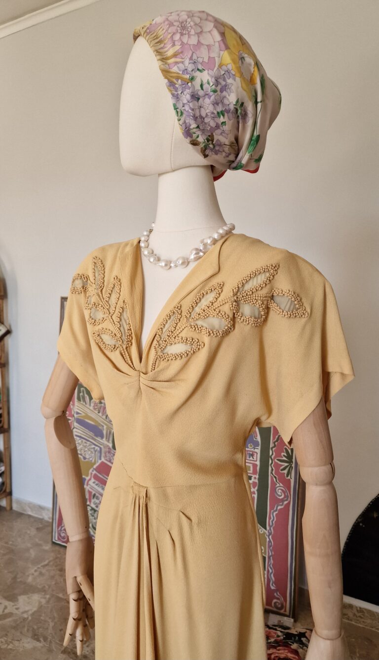 Autentico abito "Opera d'arte" the Great Gatsby vintage Sartoriale anni 40 - immagine 13