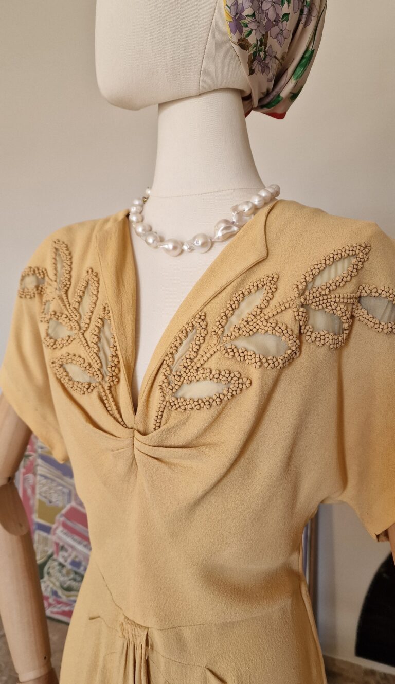 Autentico abito "Opera d'arte" the Great Gatsby vintage Sartoriale anni 40 - immagine 12