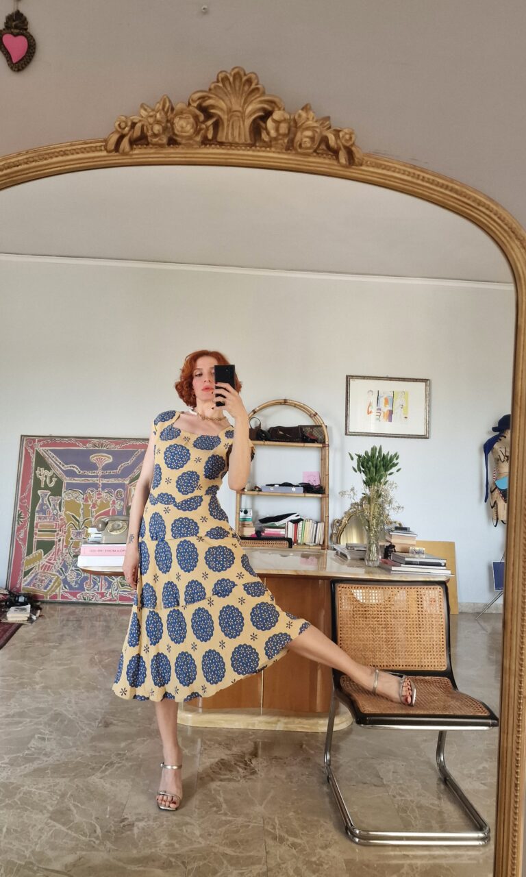 Autentico abito vintage Sartoriale anni 50