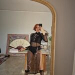 The Black organza Qipao dress