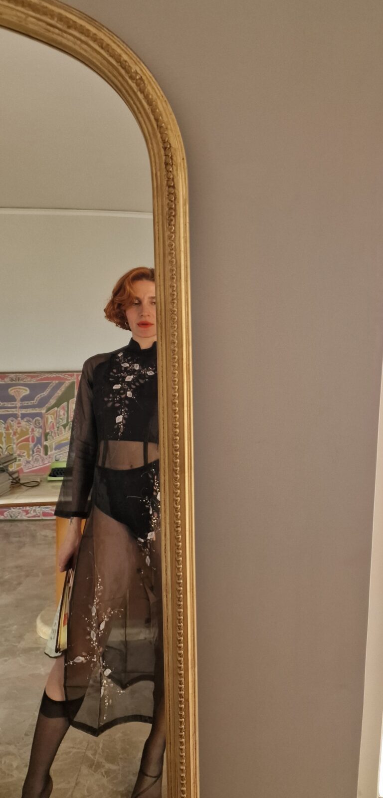 The Black organza Qipao dress - immagine 7