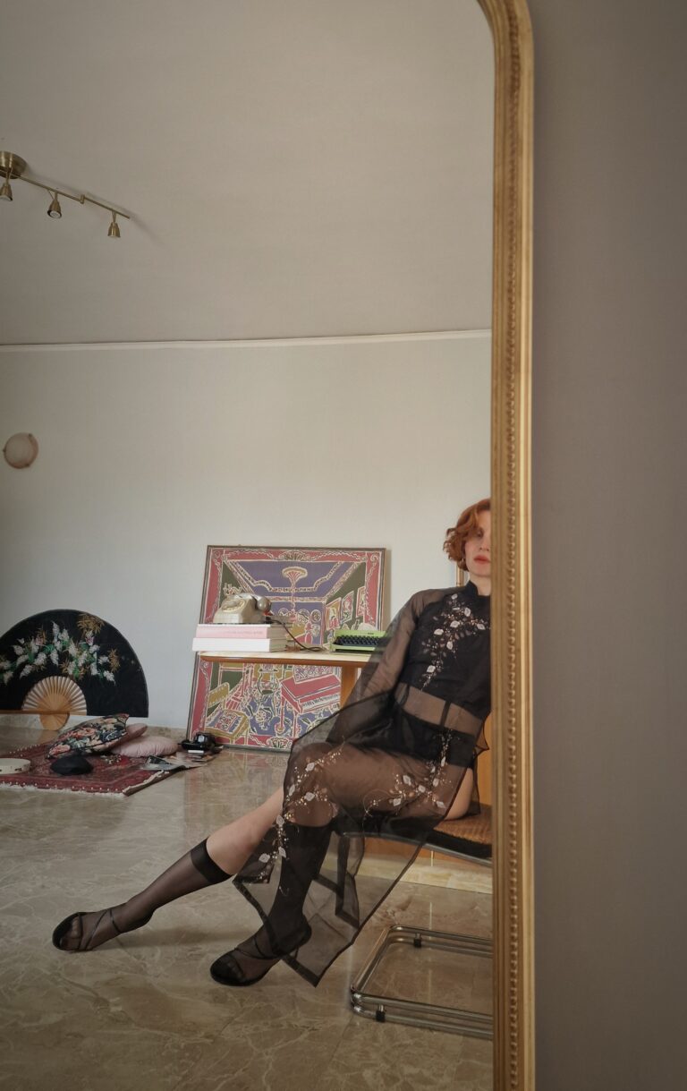 The Black organza Qipao dress - immagine 8