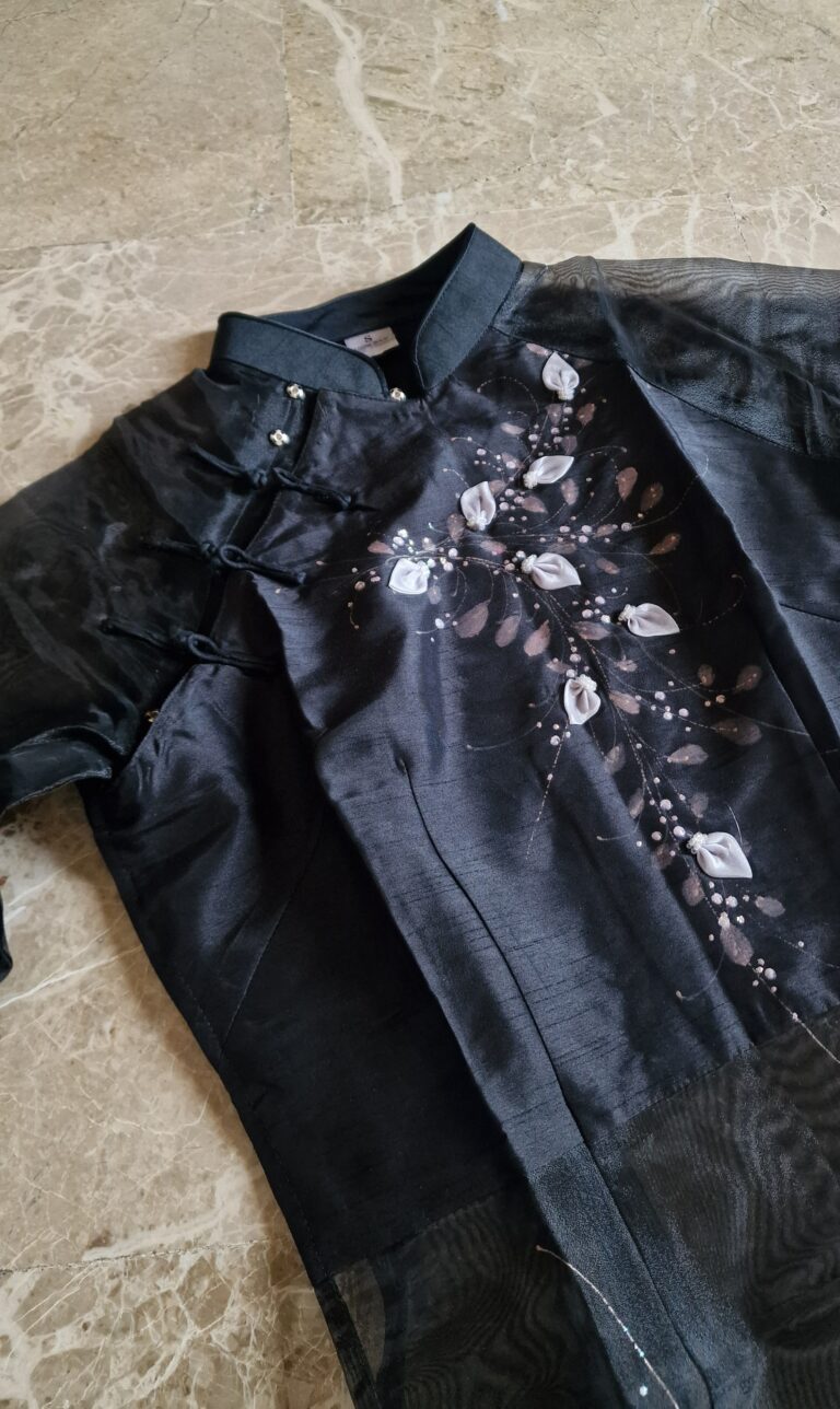 The Black organza Qipao dress - immagine 12