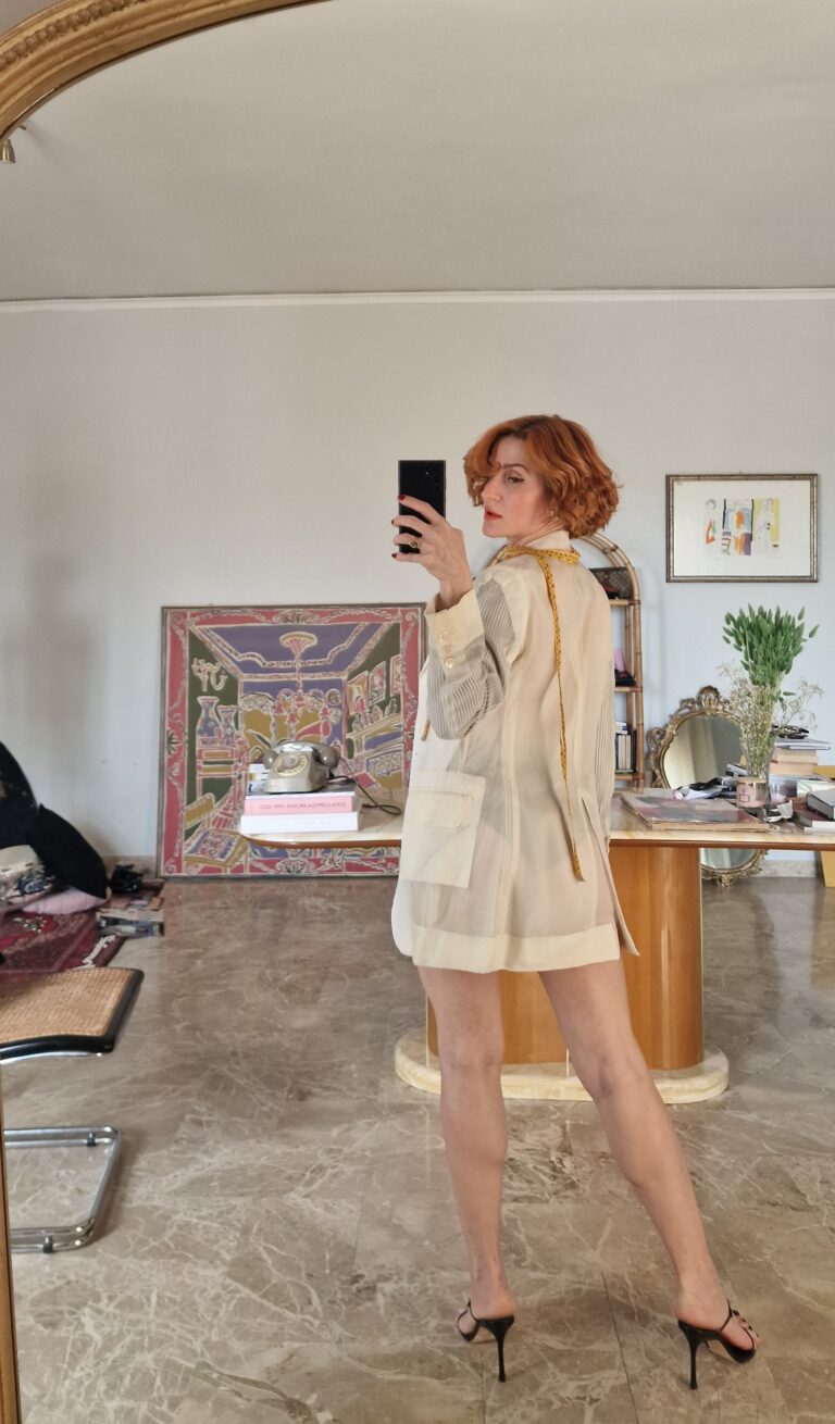 Giacca vintage Moschino Couture anni 80 in organza - immagine 3