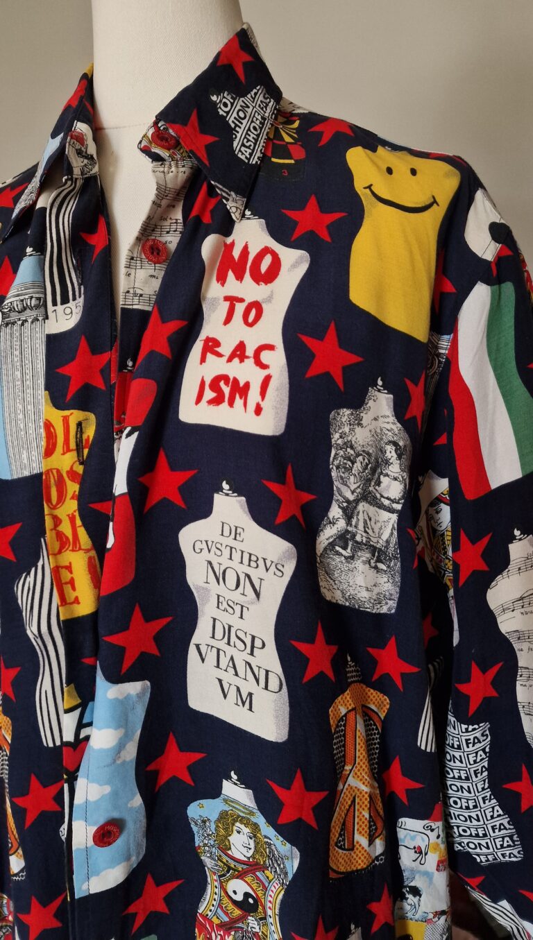 Camicia vintage By Moschino anni 90 " No Racism" - immagine 10