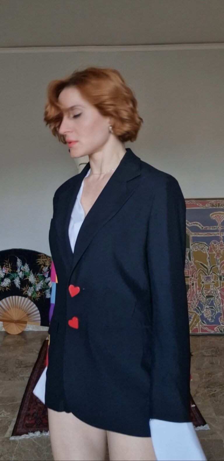Moschino Couture vintage jacket d'archivio manica Patchwork 1989 - immagine 8