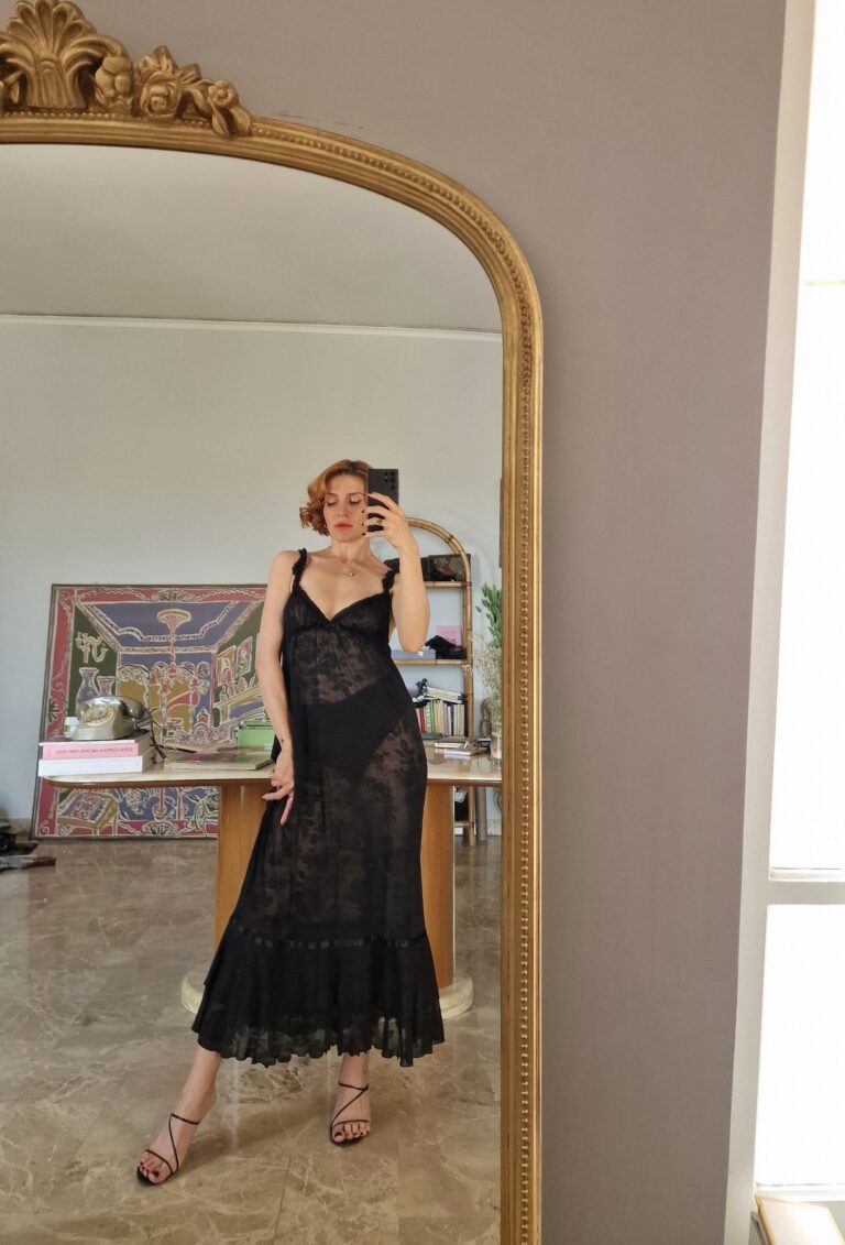 Abito sottoveste vintage ma nuovo di Joelle by La Perla nero