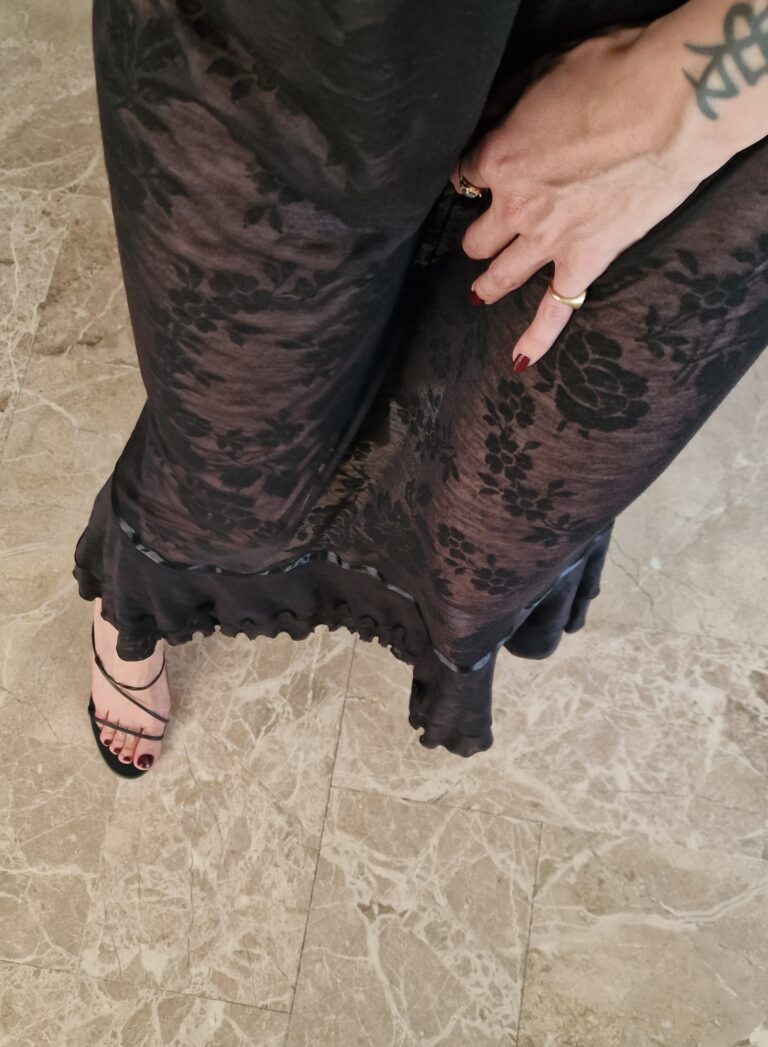 Abito sottoveste vintage ma nuovo di Joelle by La Perla nero - immagine 6