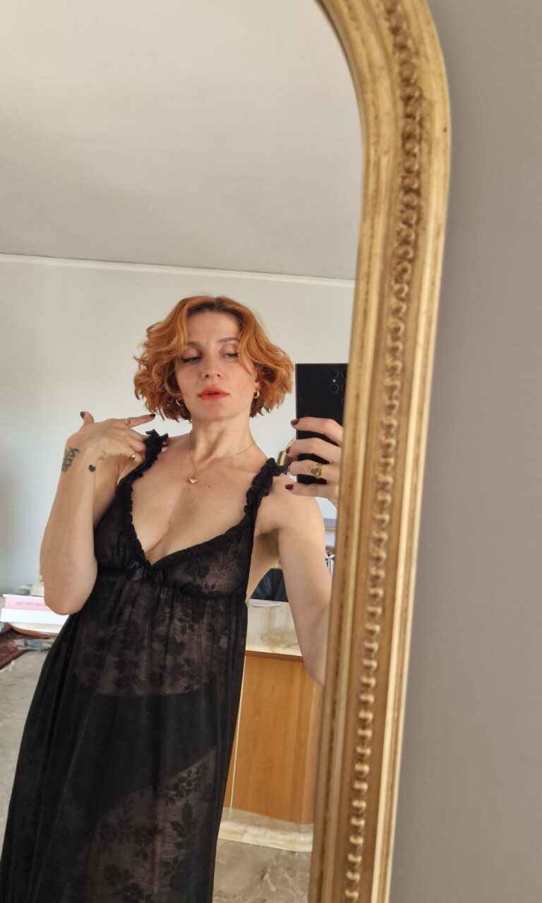 Abito sottoveste vintage ma nuovo di Joelle by La Perla nero - immagine 8