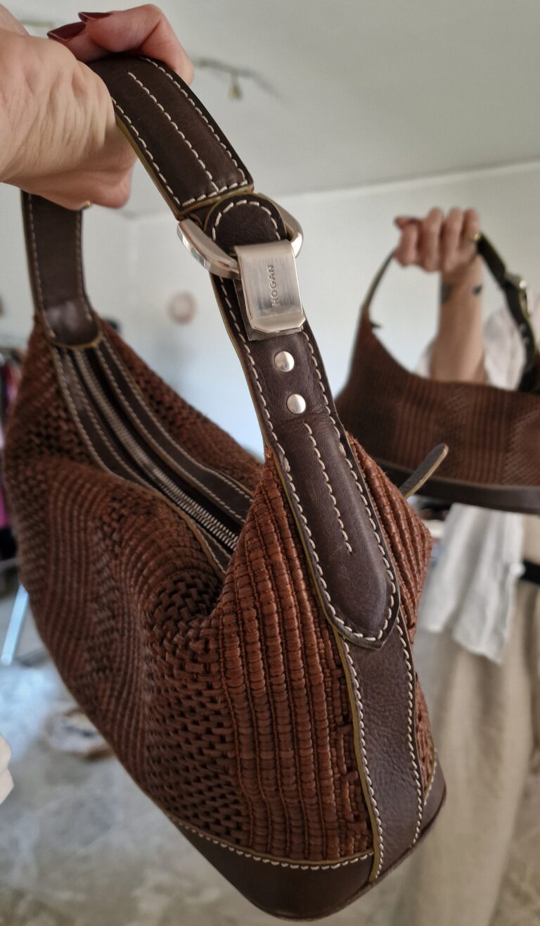 Mini bag in Raffia e pelle cioccolato by HOGAN - immagine 2