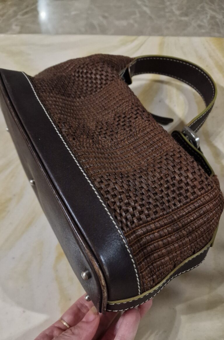 Mini bag in Raffia e pelle cioccolato by HOGAN - immagine 5