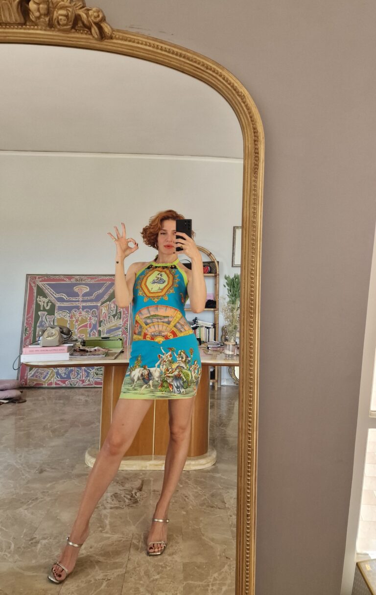 Versace vintage dress d'archivio "Paro a Disparo" - immagine 2