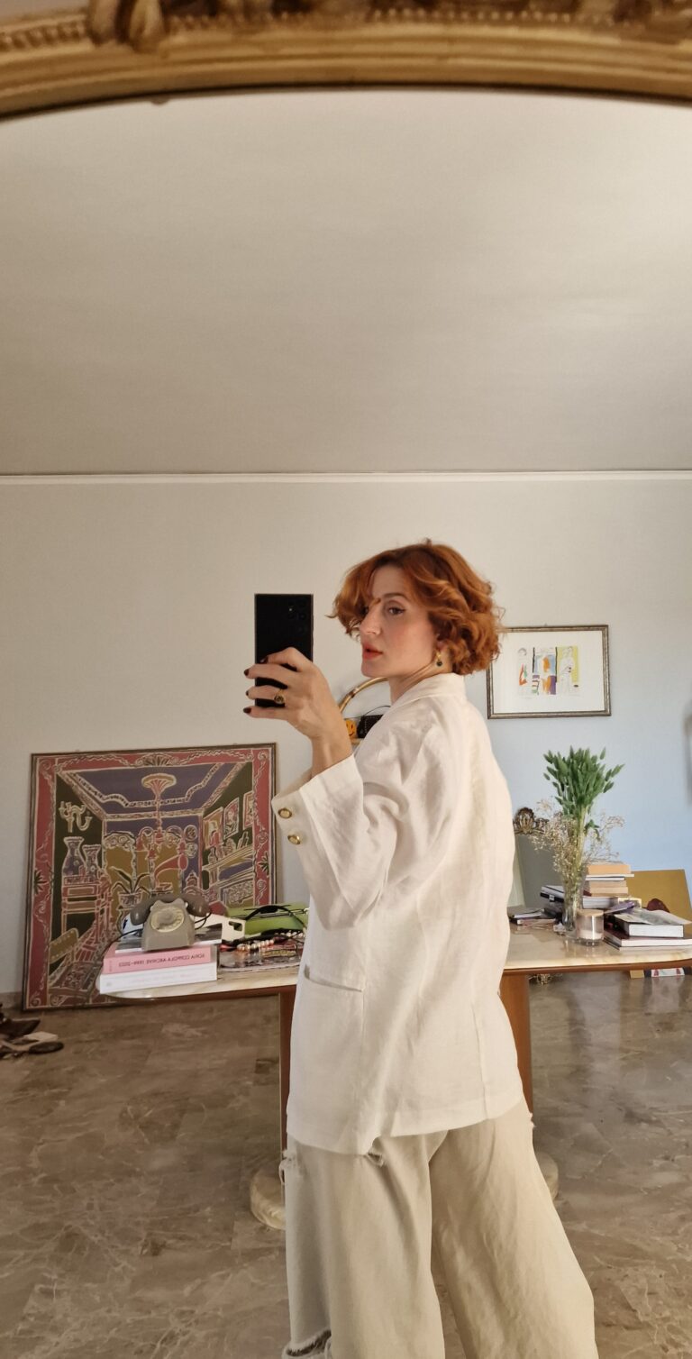 Giacca in Puro Lino white - immagine 4