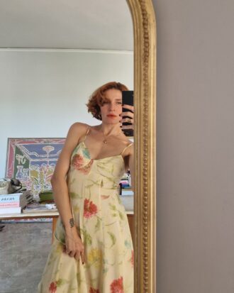 Abito vintage anni 90 in Pura Seta floral print tg 40