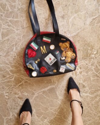 Borsa  Moschino vintage 1993 da collezione con patch
