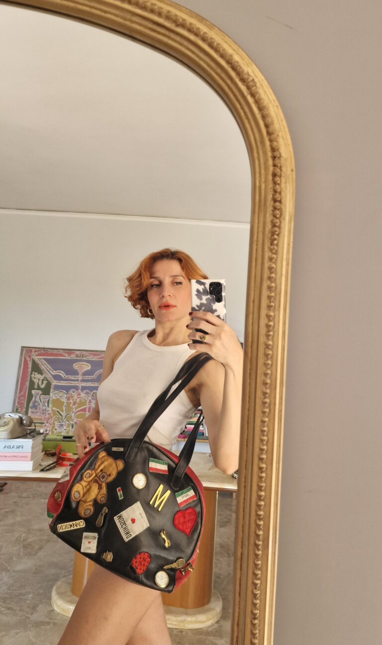 Borsa  Moschino vintage 1993 da collezione con patch - immagine 6