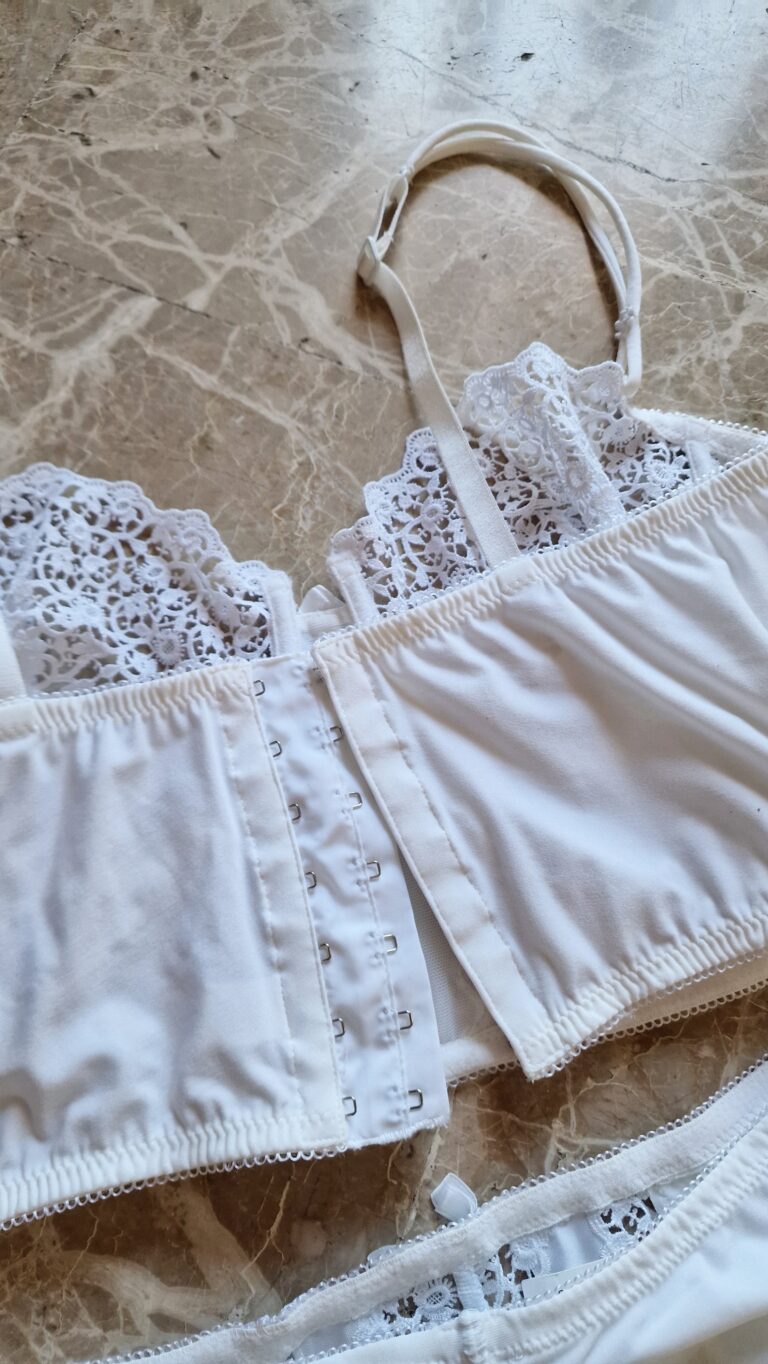 Set lingerie bianco bridal vintage ma nuovo by La Perla prima linea - immagine 8