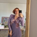 Abito vintage by La Perla prima linea in Seta e pizzo lilla sfumato