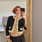 Moschino vintage bolero jacket black& white