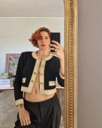 Moschino vintage bolero jacket black& white
