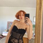 Corsetto vintage pizzo nero Malizia by La Perla