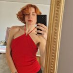 Top all'americana rosso vintage anni 90 by Erreuno (Armani)