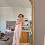Slip dress rosa in 100% Seta liquida Malizia by La Perla tg 42/44