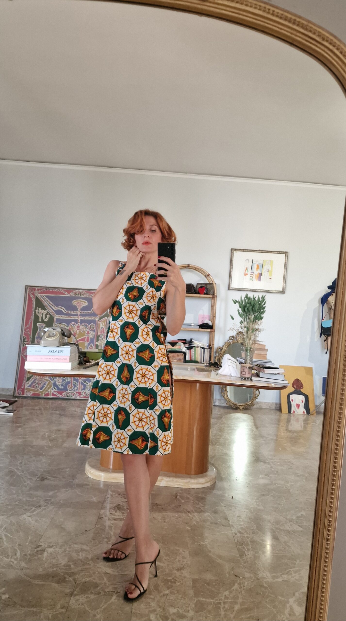 Abito vintage Sartoriale anni 60 in lino - immagine 2