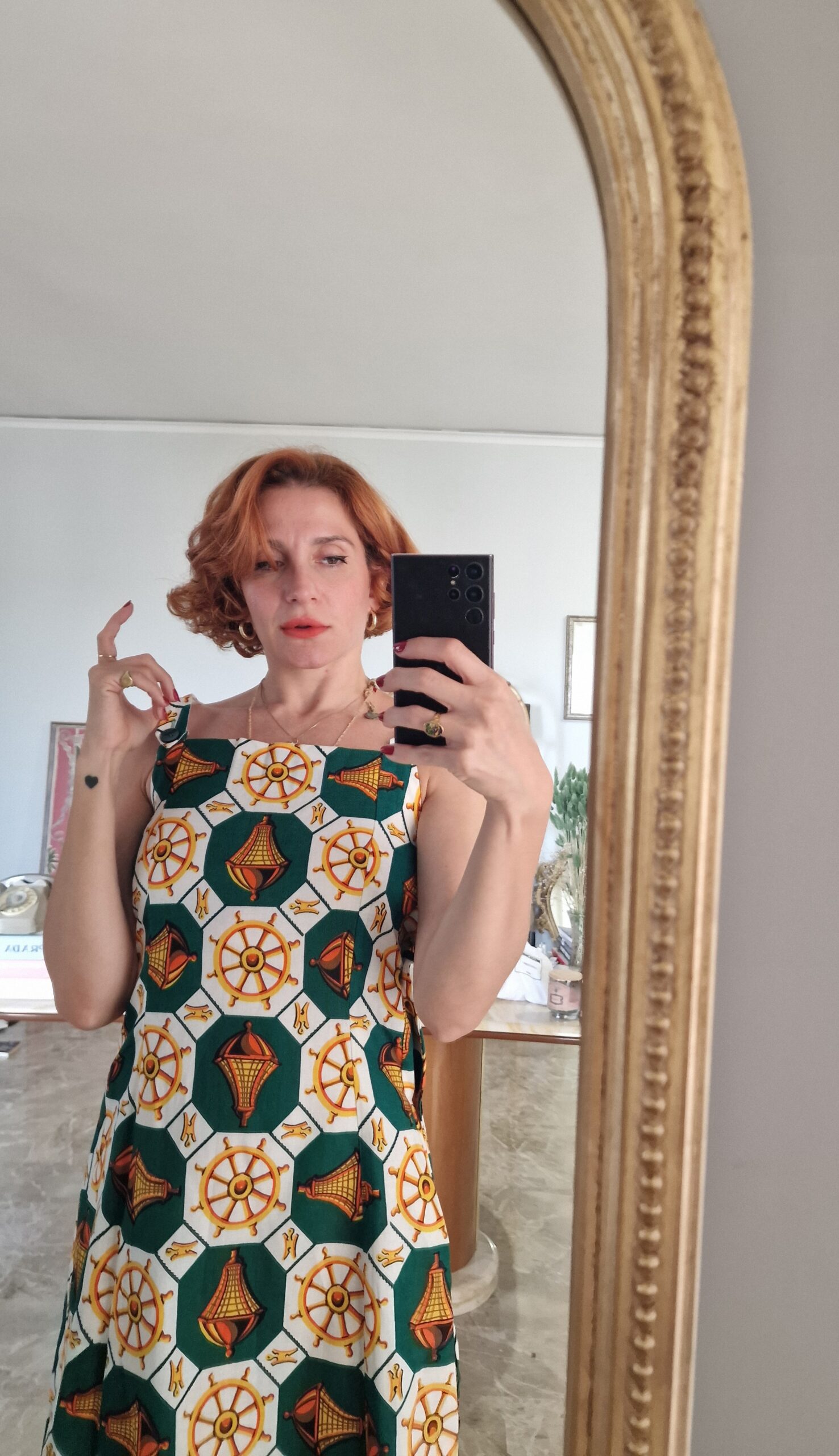 Abito vintage Sartoriale anni 60 in lino - immagine 4