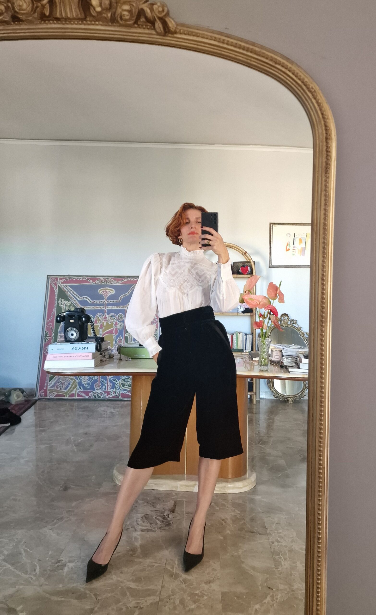 Camicia vittoriana in cotone antico - immagine 2