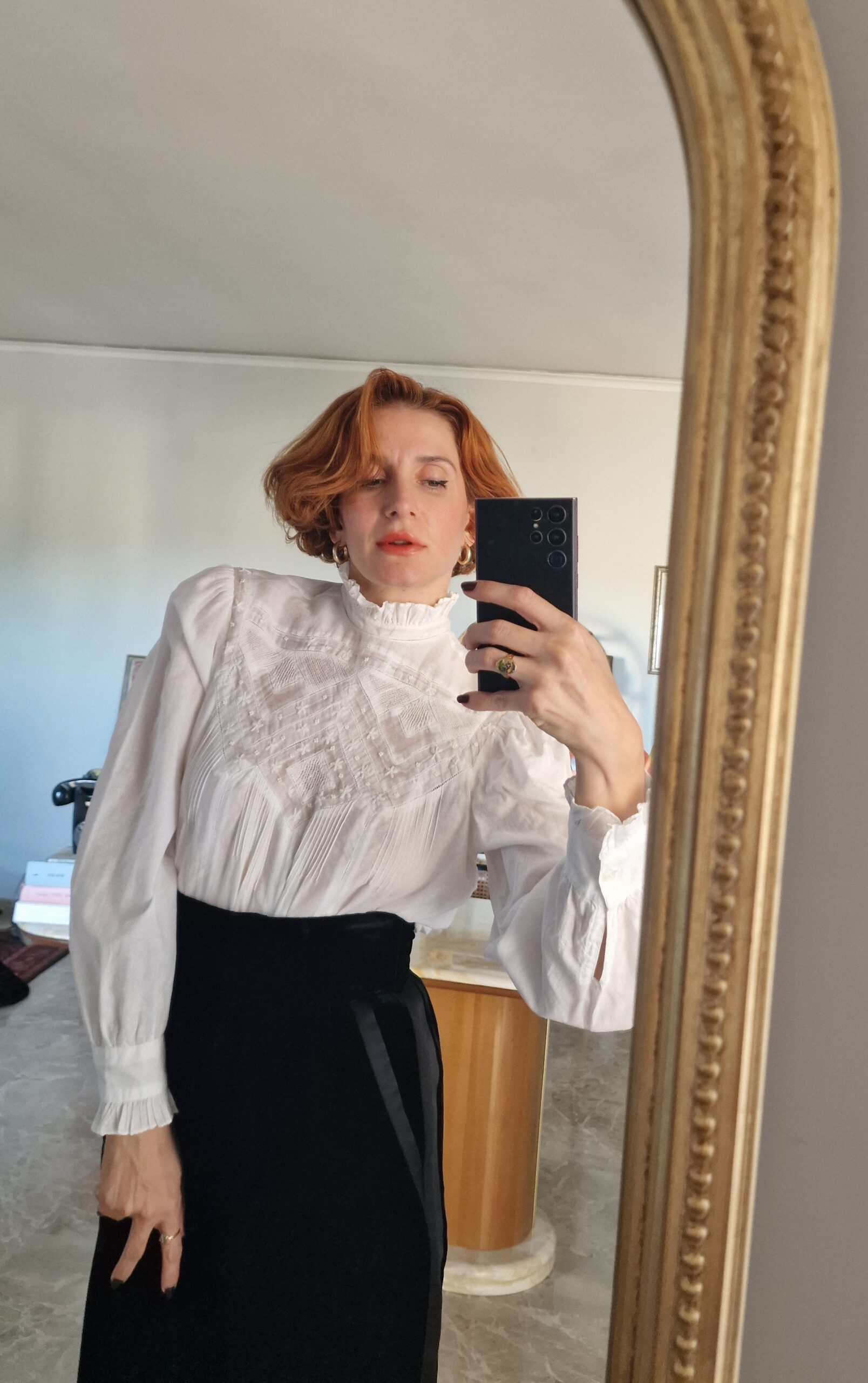 Camicia vittoriana in cotone antico - immagine 4
