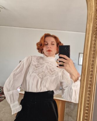 Camicia vittoriana in cotone antico