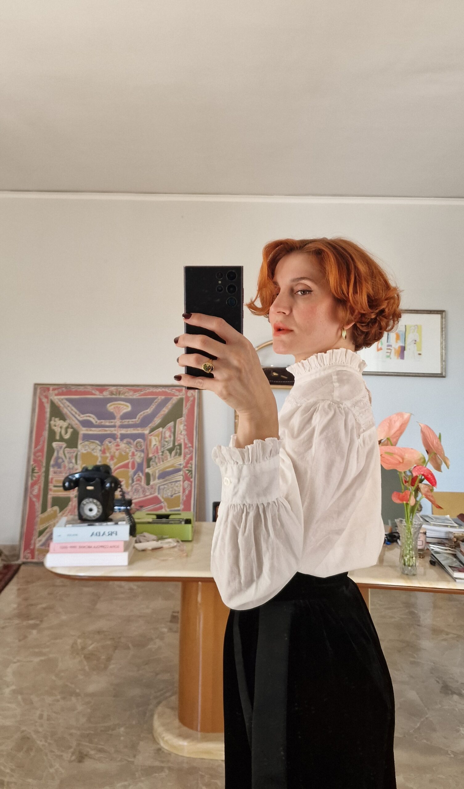 Camicia vittoriana in cotone antico - immagine 5
