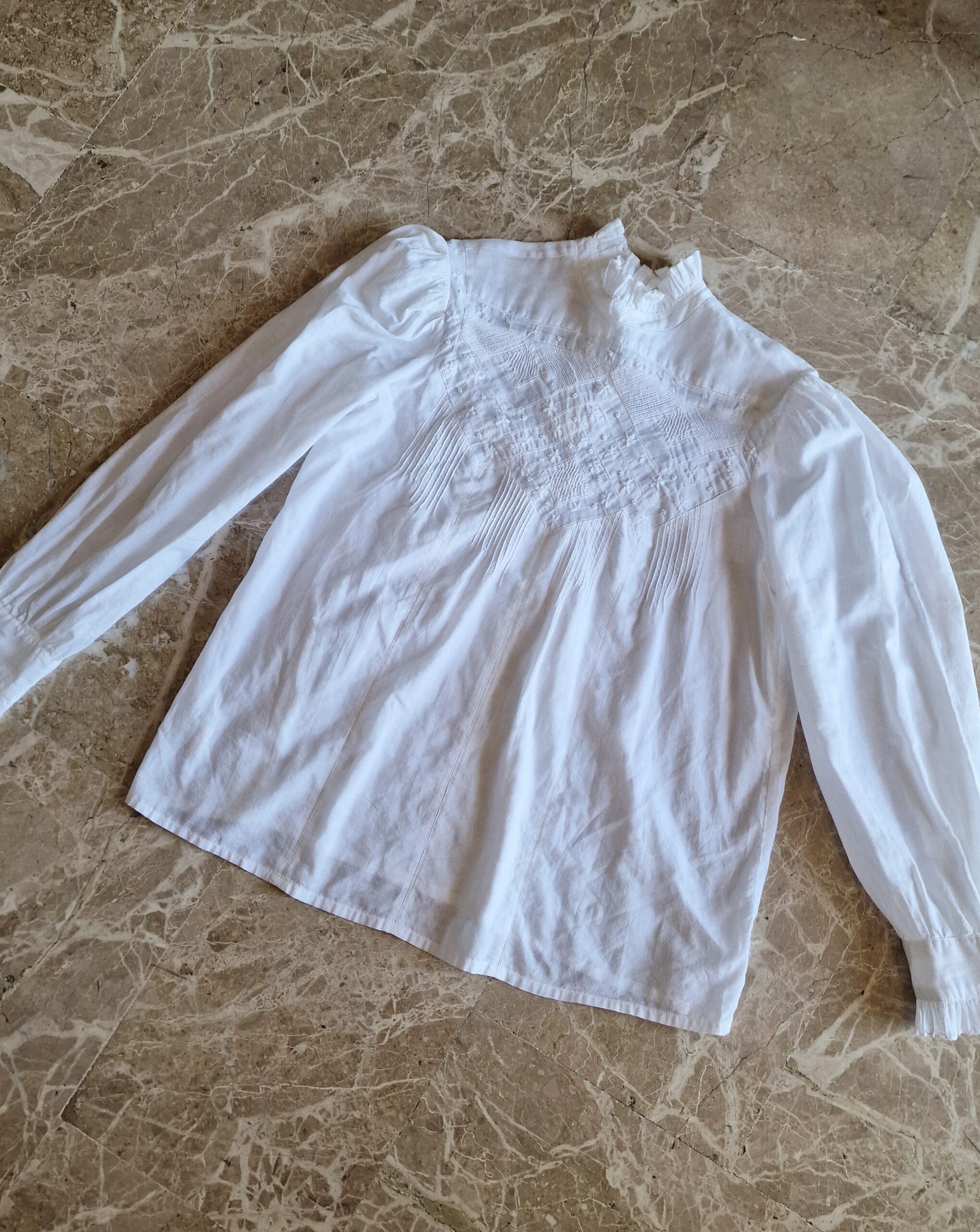Camicia vittoriana in cotone antico - immagine 3