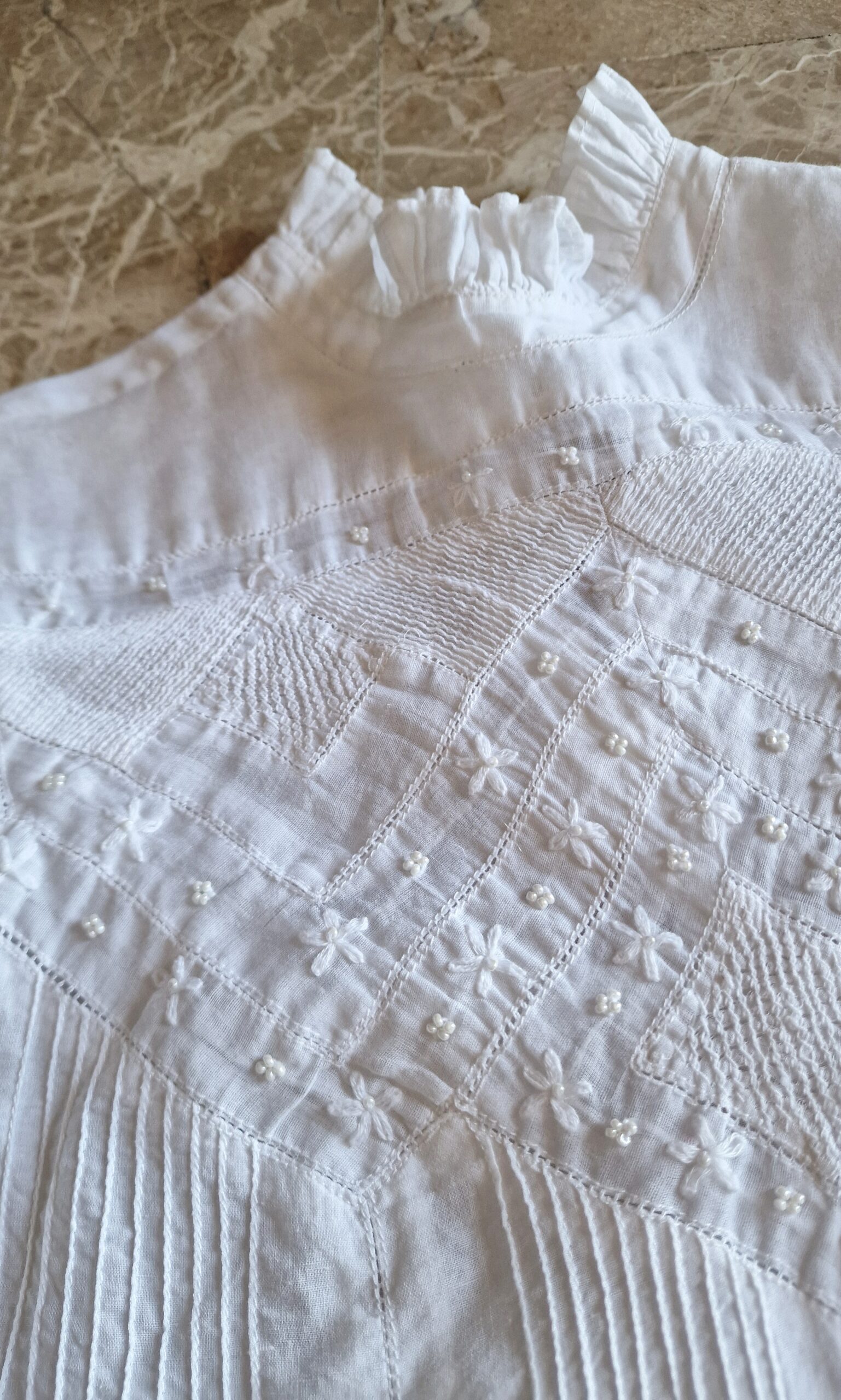 Camicia vittoriana in cotone antico - immagine 6
