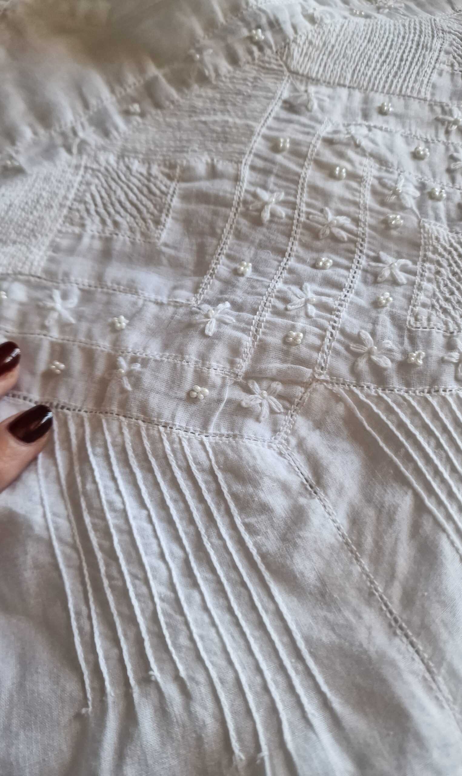 Camicia vittoriana in cotone antico - immagine 9