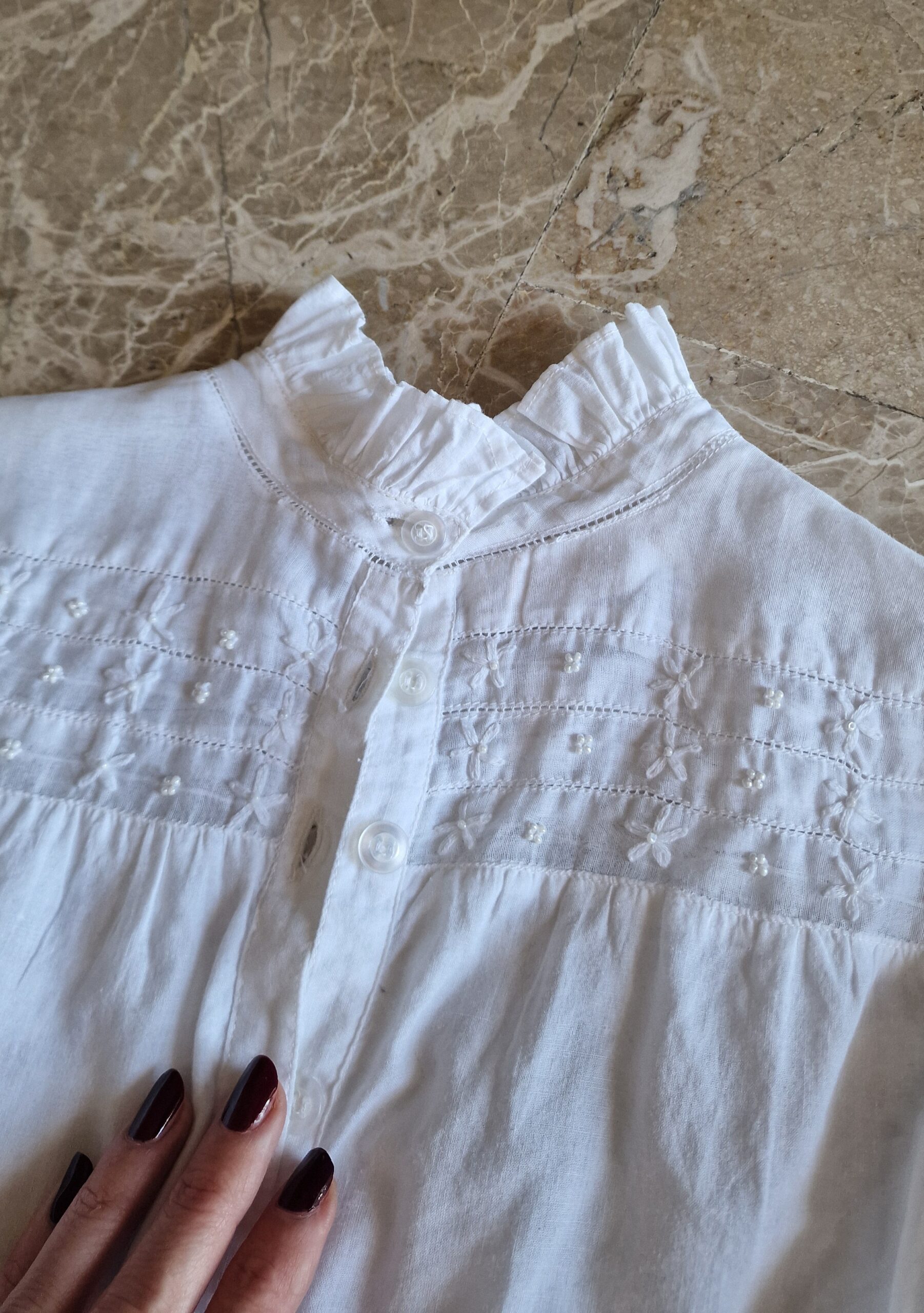 Camicia vittoriana in cotone antico - immagine 10