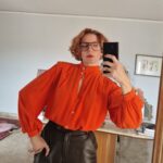 Camicia Giorgio Armani in 100% Seta arancio