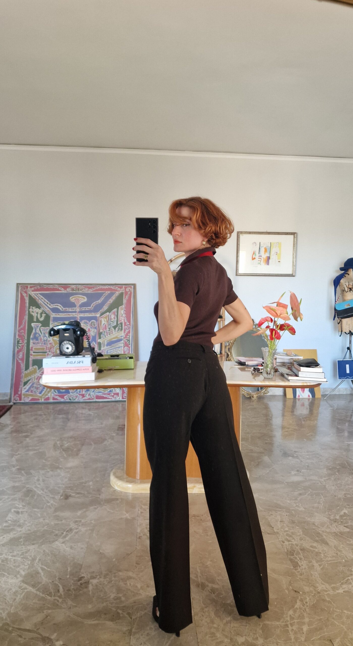Tailleur vintage in lana cioccolato by Emporio Armani - immagine 8