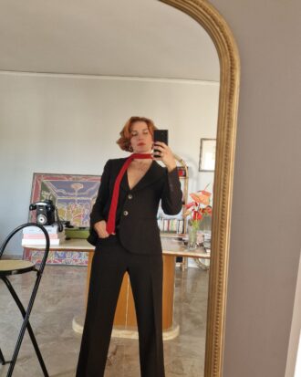 Tailleur vintage in lana cioccolato by Emporio Armani