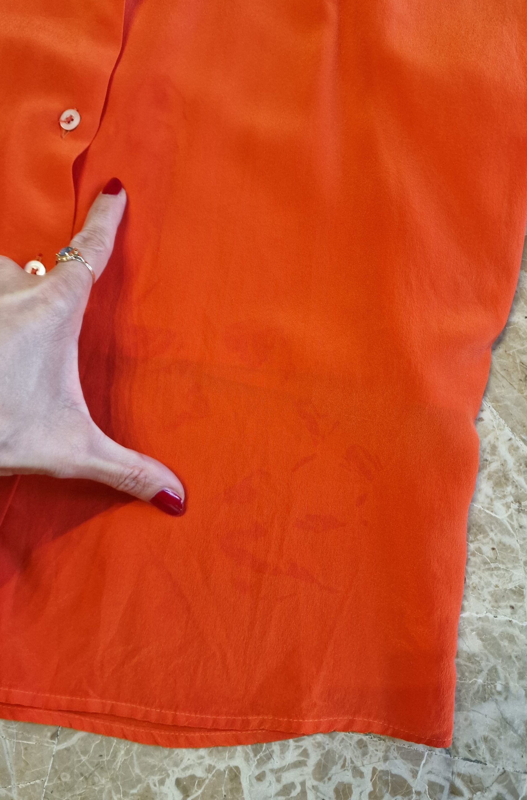 Camicia Giorgio Armani in 100% Seta arancio - immagine 14