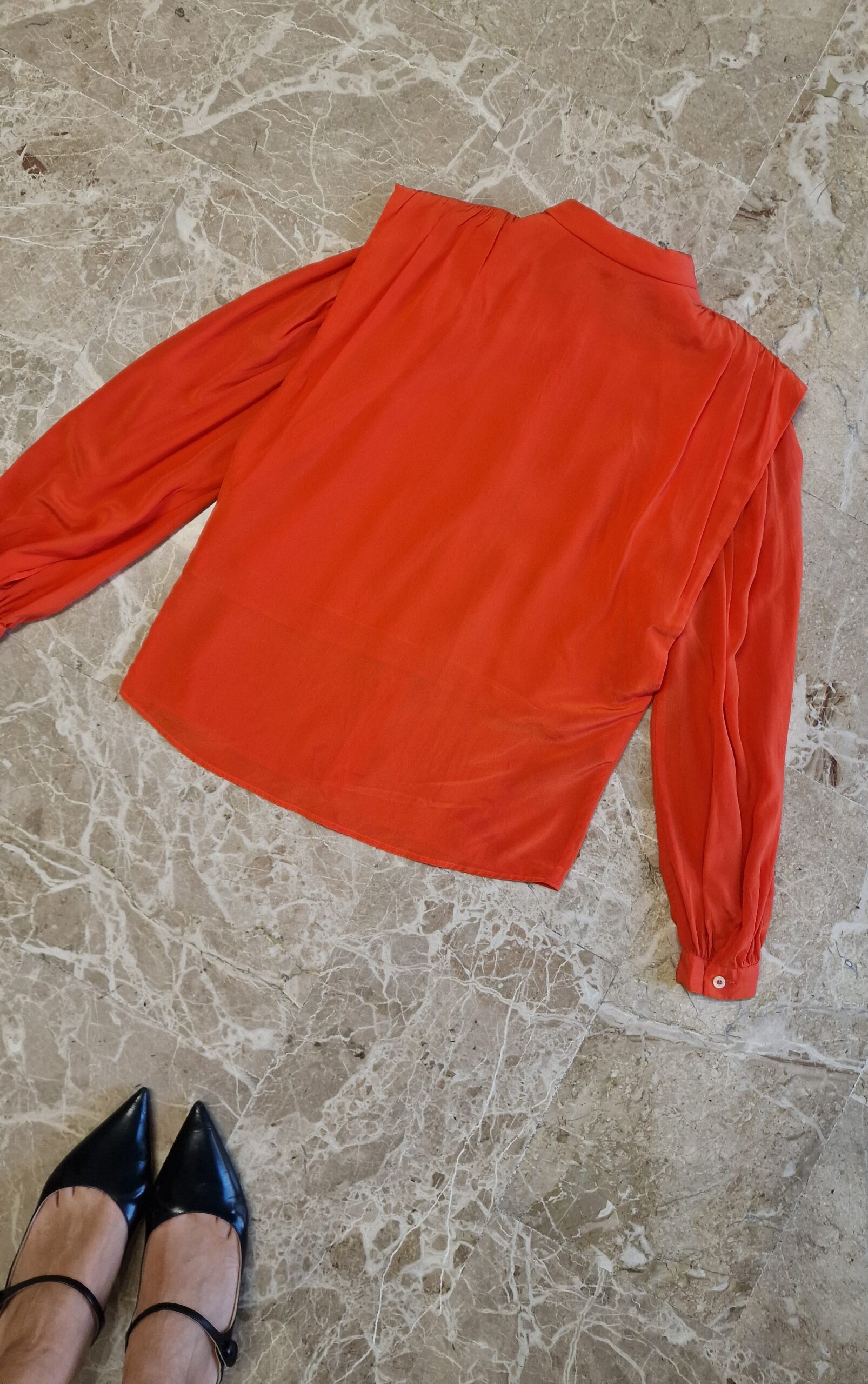 Camicia Giorgio Armani in 100% Seta arancio - immagine 8
