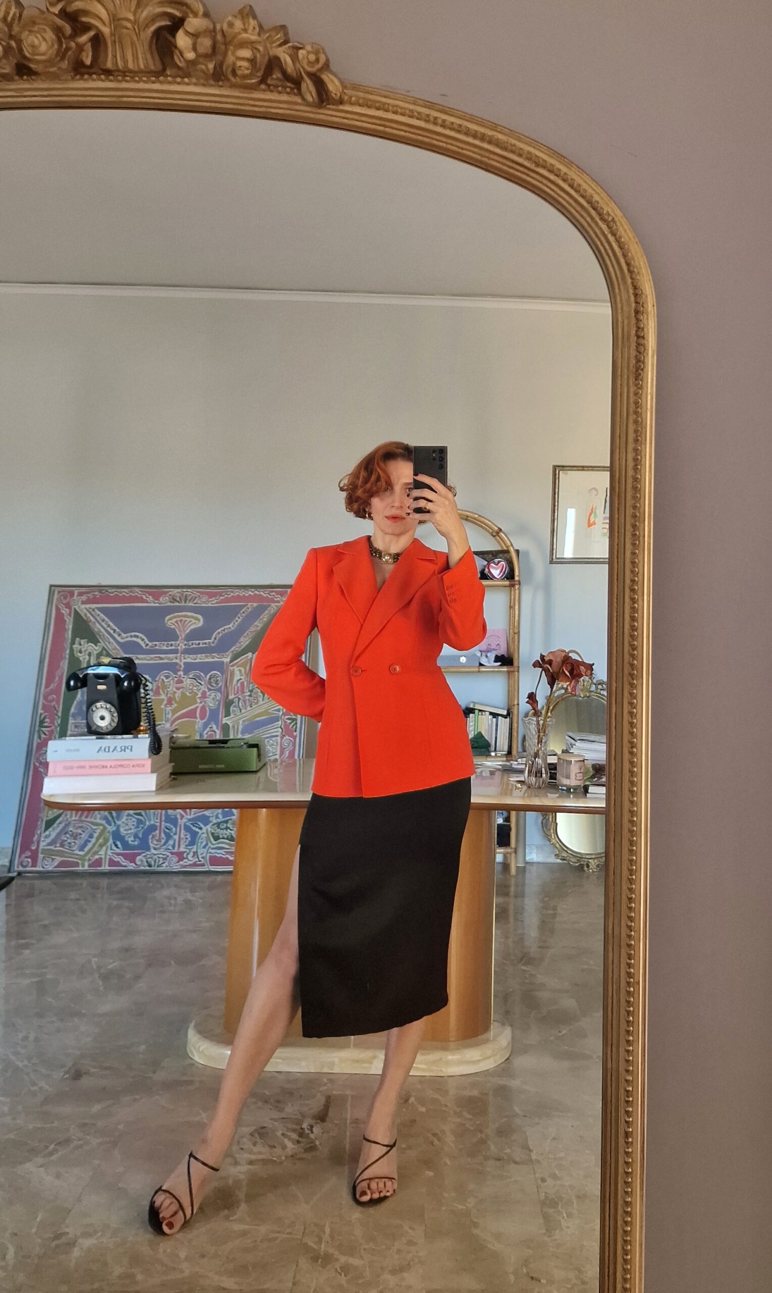 Giacca arancio vintage by Giorgio Armani prima linea - immagine 2