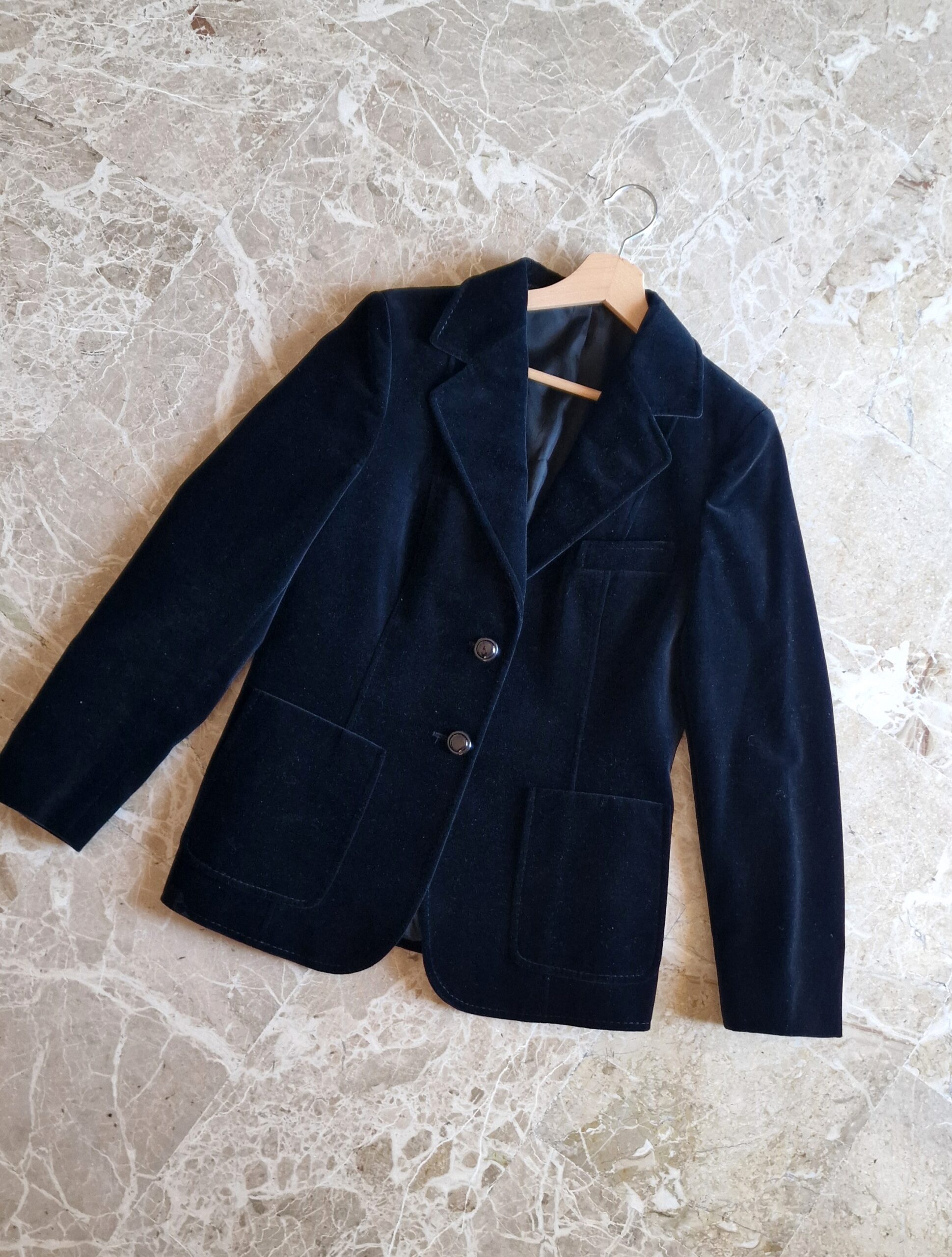 Giacca vintage Sartoriale in vero velluto nero tg 40/42 - immagine 4
