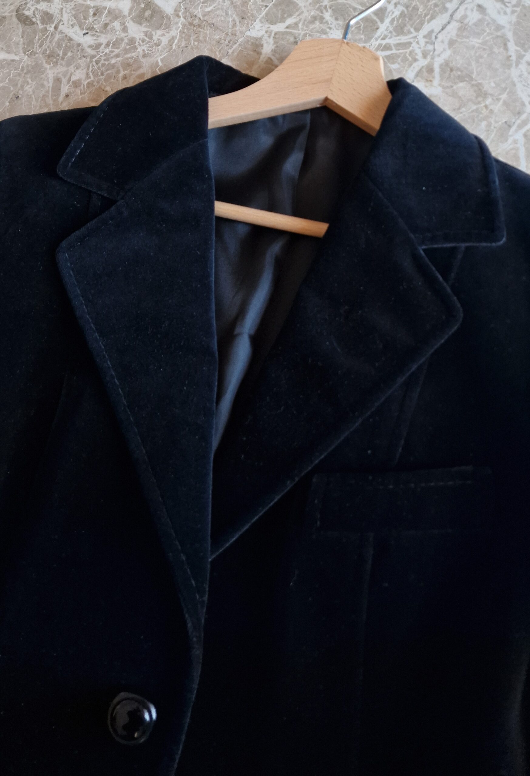 Giacca vintage Sartoriale in vero velluto nero tg 40/42 - immagine 3