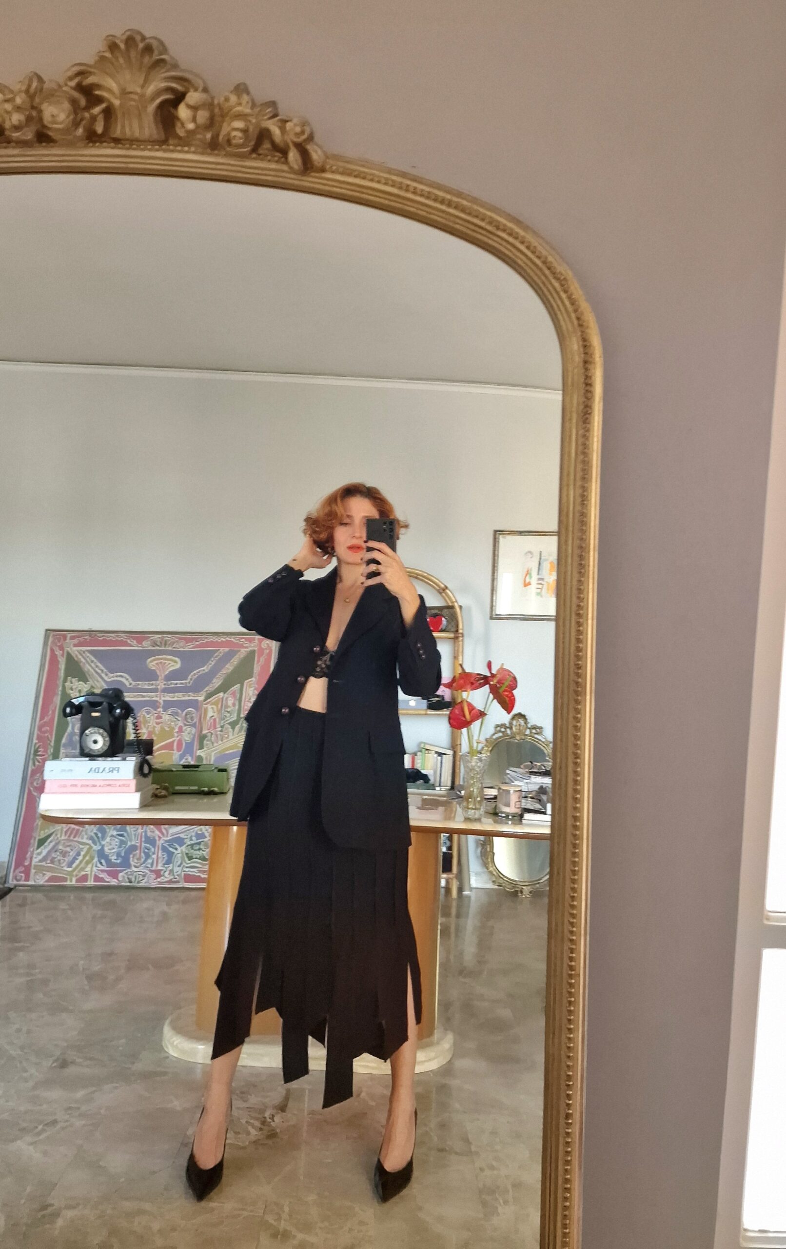 Tailleur vintage witch style by Moschino in lana blu - immagine 2
