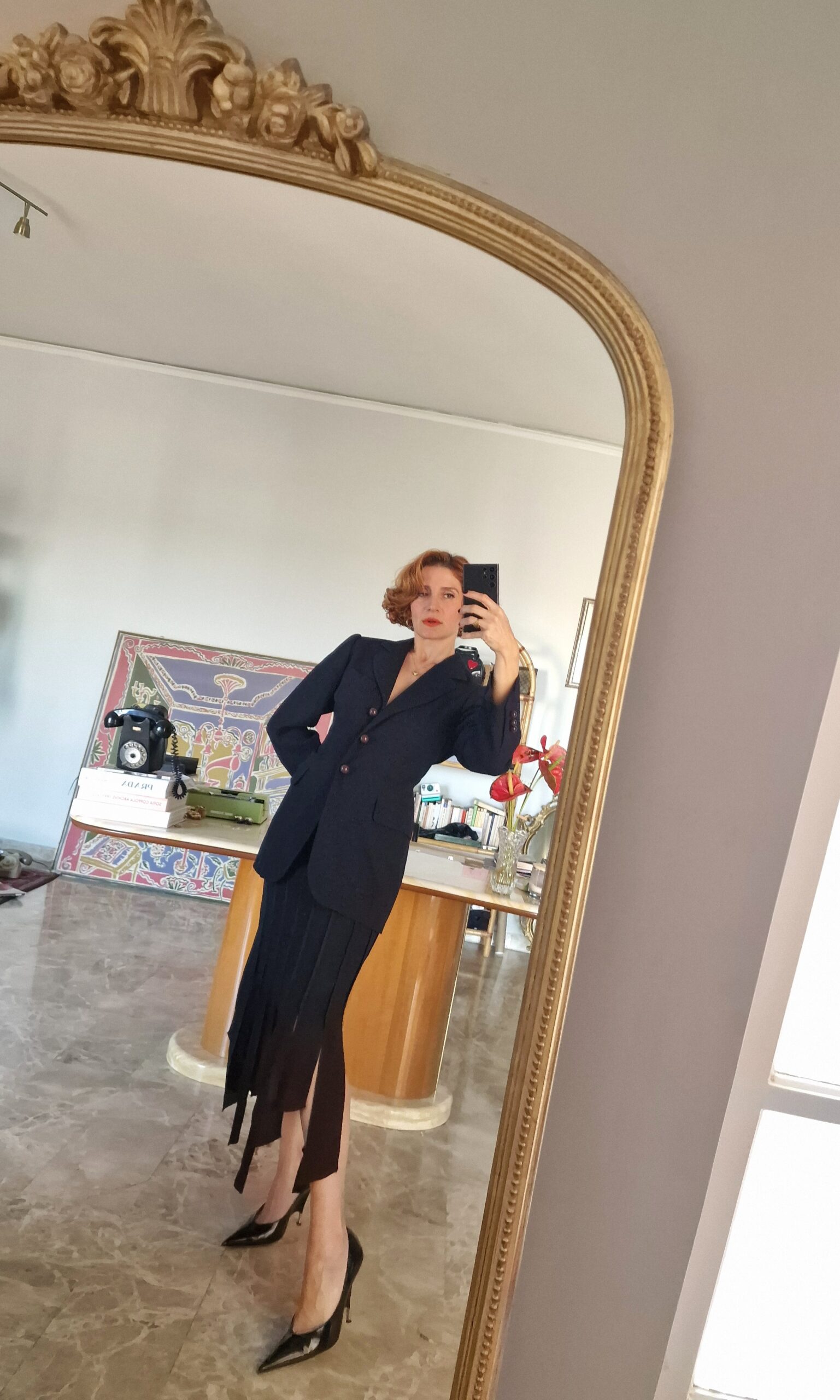 Tailleur vintage witch style by Moschino in lana blu - immagine 5